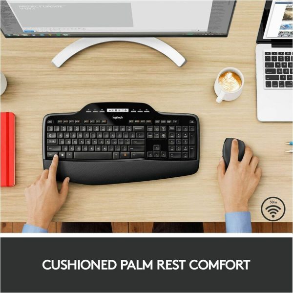 Logitech MK710 Wireless Keyboard and Mouse Combo for Windows, 2.4GHz Advanced Wireless, Wireless Mouse - Image 2