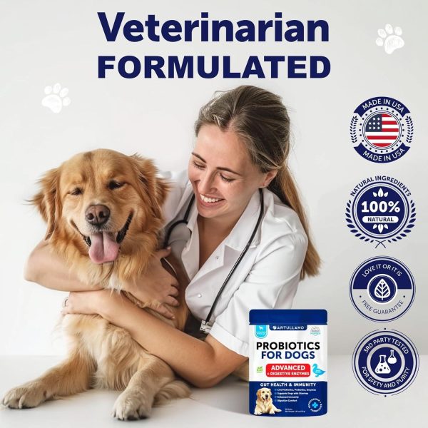 Probiotic Powder for Dogs   Support Gut Health Itchy Skin Allergies Immunity Yeast Balance   Dog Probiotics and Digestive Enzymes with Prebiotics   Reduce Diarrhea Gas   30 Probiotic Sticks - Image 7