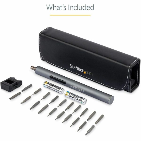 StarTech.com 20-Bit Electric Precision Screwdriver Set, Cordless/Battery Powered, Magnetic Bit Driver Kit for Laptop/Computer/Phone Repair - Image 6