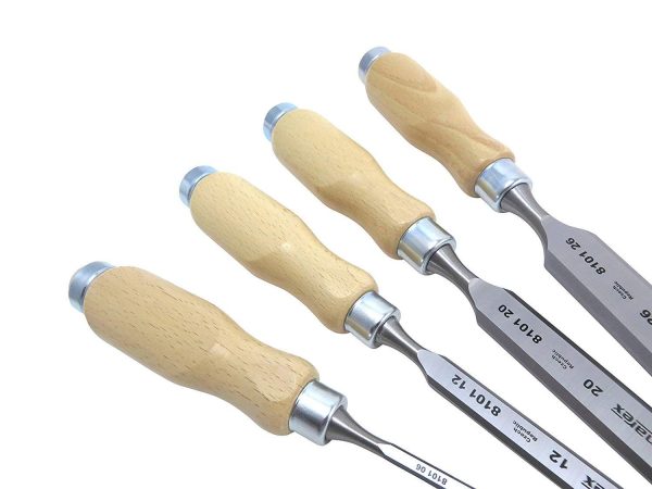 Bevel Edge Chisel Set with Wooden Handles Set of 4 pcs - Image 3