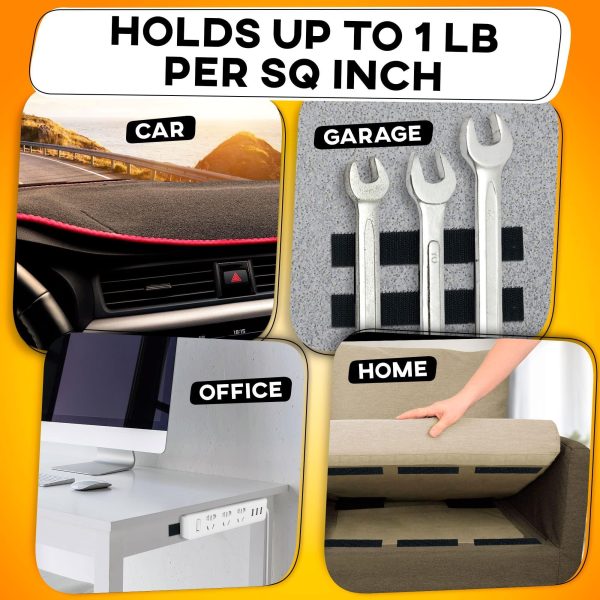 Hook and Loop Tape Roll with Heavy Duty Adhesive Industrial Strength Easy to Cut Strong Hook and Loop Strips with Sticky Back Black 1 Inch x 30 Feet - Image 7