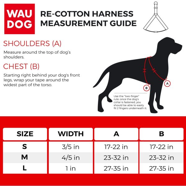 Re Cotton Dog Harness Eco Friendly Alt to Nylon Dog Harness for Small Dogs Medium & Large Dogs   Reflective Dog Harness with QR ID Tag   Puppy Harness with Adjustable Size for Male & Female Dogs - Image 5