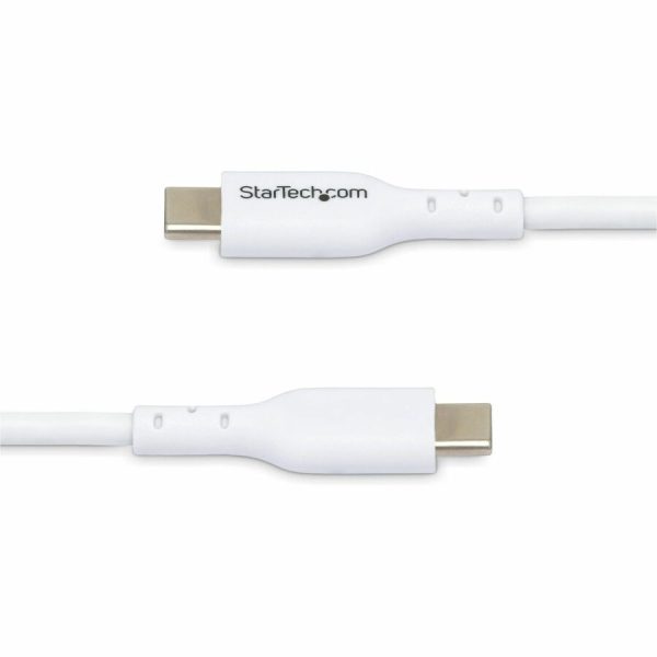 StarTech.com 10ft (3m) White USB-C Charging Cable, USB 2.0 Type-C Laptop Charger Cord, 60W Power Delivery, TPE Jacket, Data Transfer Cable - Image 3