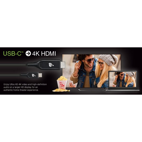 IOGEAR USB-C to 4K HDMI 6.6 Ft. (2m) Cable - Image 4