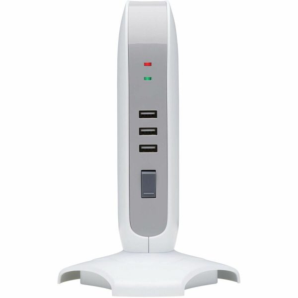 Eaton Tripp Lite Series 5-Outlet Surge Protector Tower, 3x USB Ports (3.1A Shared), 6 ft. Cord, 5-15P Plug, 1200 Joules, White - Image 9