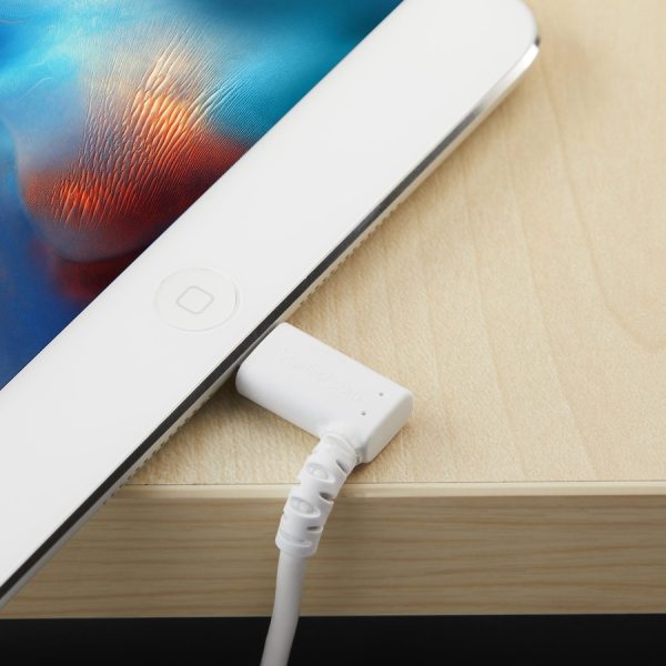 StarTech.com 2m USB A to Lightning Cable iPhone iPad Durable Right Angled 90 Degree White Charger Cord w/Aramid Fiber Apple MFI Certified - Image 4
