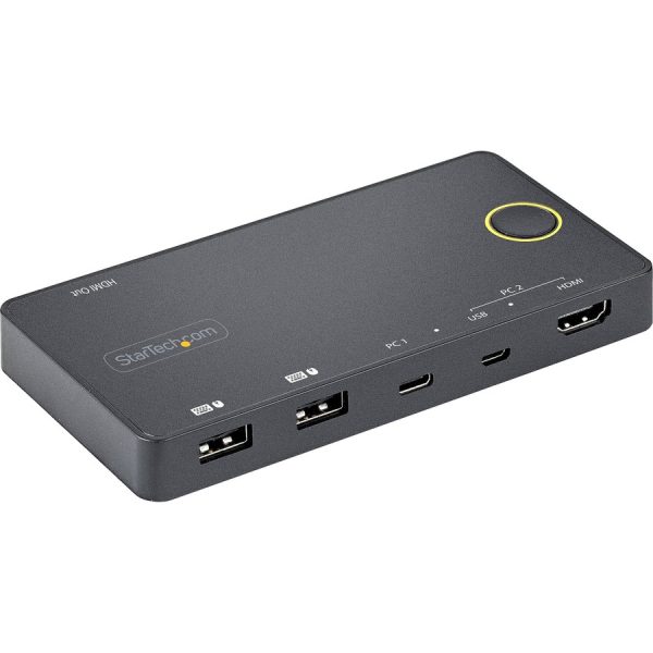 StarTech.com 2 Port Hybrid USB-A + HDMI & USB-C KVM Switch, Single 4K 60Hz HDMI 2.0 Monitor, Compact Desktop and/or Laptop HDMI KVM Switch - Image 12