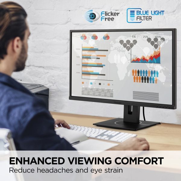 ViewSonic VG2240 22 Inch 1080p Ergonomic Monitor with 100Hz, USB Hub, HDMI, DisplayPort, VGA Inputs for Home and Office - Image 9