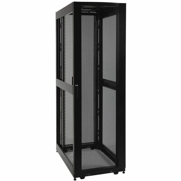Eaton Tripp Lite Series 42U SmartRack Shallow-Depth Rack Enclosure Cabinet, Threaded 10-32 Mounting Holes with doors & side panels - Image 3