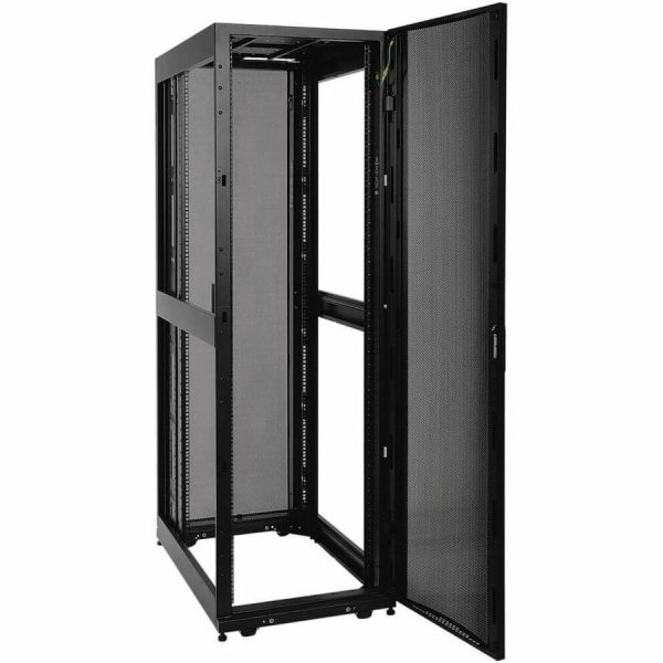 Eaton Tripp Lite Series 42U SmartRack Shallow-Depth Rack Enclosure Cabinet, Threaded 10-32 Mounting Holes with doors & side panels - Image 4