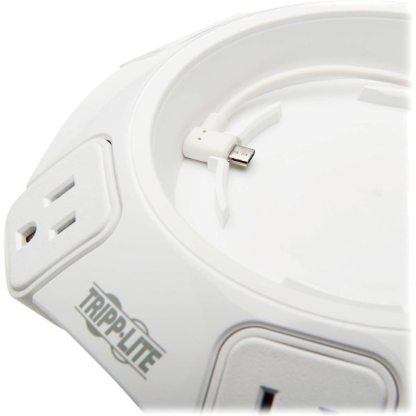 Eaton Tripp Lite Series Safe-IT Conference Power Surge Protector, 4 Rotating 5-15R Outlets, USB-C & 3 USB-A Ports, 10 ft. (3 m) Cord, Antimicrobial Protection - Image 4
