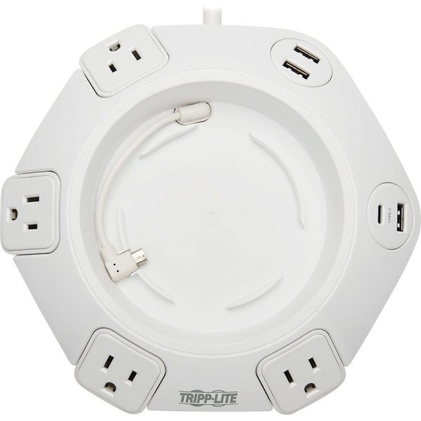 Eaton Tripp Lite Series Safe-IT Conference Power Surge Protector, 4 Rotating 5-15R Outlets, USB-C & 3 USB-A Ports, 10 ft. (3 m) Cord, Antimicrobial Protection - Image 8