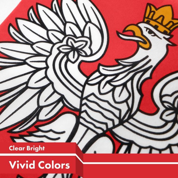 Poland Ensign Polish Flag 3x5 Ft 2-Pack 150D Printed Polyester By G128 - Image 3