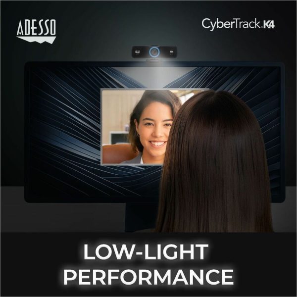 Adesso CyberTrack K4 Webcam - 8 Megapixel - 30 fps - USB 2.0 - 1 Each - Image 6