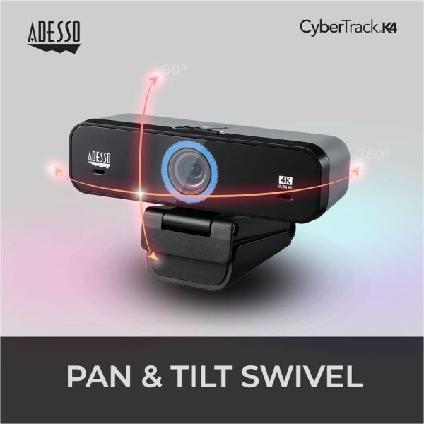 Adesso CyberTrack K4 Webcam - 8 Megapixel - 30 fps - USB 2.0 - 1 Each - Image 8