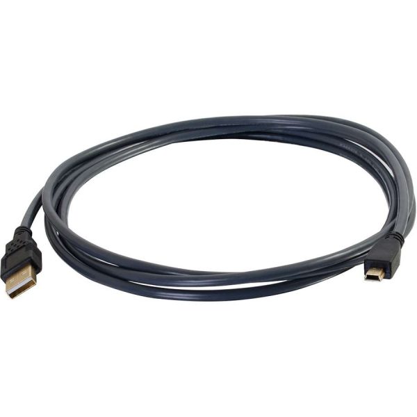 C2G Ultima Series 6.6ft USB A to USB Mini B Cable - USB to Mini B Cable - USB 2.0 - Black - M/M - Image 2