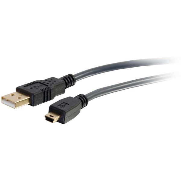 C2G Ultima Series 6.6ft USB A to USB Mini B Cable - USB to Mini B Cable - USB 2.0 - Black - M/M - Image 4