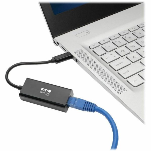 Eaton Tripp Lite Series USB-C to Gigabit Network Adapter with Thunderbolt 3 Compatibility - Black - Image 2