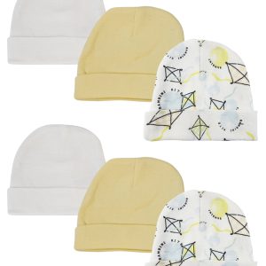 Baby Boy, Baby Girl, Unisex Infant Caps (pack Of 6) Nc_0361