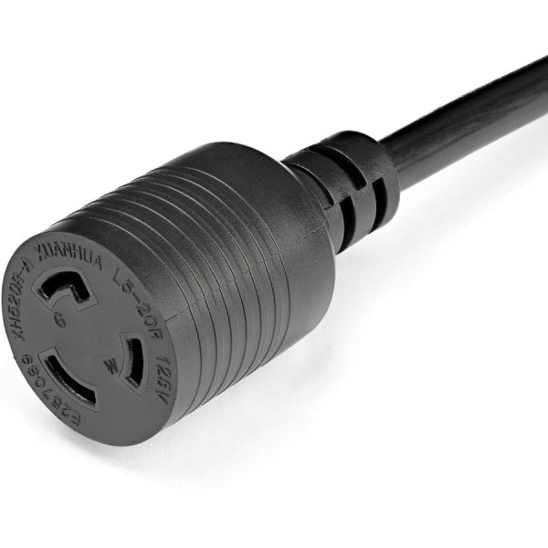 StarTech.com 3ft (1m) Heavy Duty Extension Cord, NEMA L5-20R to NEMA 5-20P Black Extension Cord, 13A 125V, 12AWG, Heavy Gauge Power Cable - Image 3