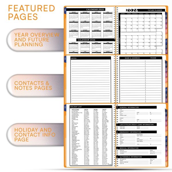 2025 Appointment Book & Planner   8.5 x 11 inches Large Tabbed Daily Hourly Weekly Planner Calendar & Schedule Book 15 Minute time Slots Business & Personal Planner Jan 2025  Dec 2025  Yellow - Image 3