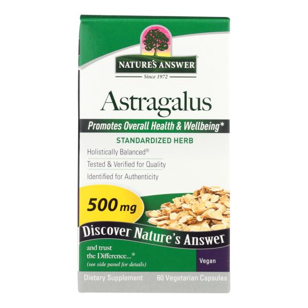 Nature's Answer - Astragalus Root Extract - 60 Vegetarian Capsules - Image 3
