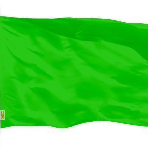 G128 Solid Lime Green Color Flag | 2x3 Ft | LiteWeave Pro Series Printed 150D Polyester | Indoor/Outdoor, Vibrant Colors, Brass Grommets, Thicker and More Durable Than 100D 75D Polyester