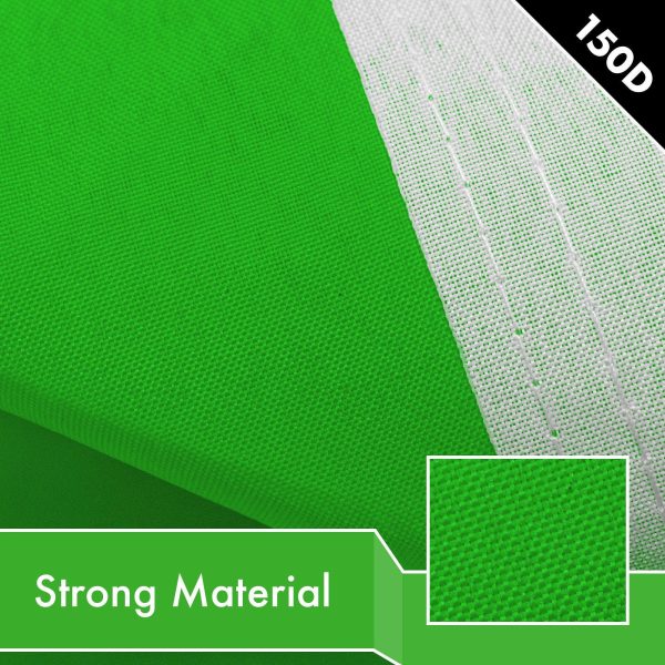 G128 Solid Lime Green Color Flag | 2x3 Ft | LiteWeave Pro Series Printed 150D Polyester | Indoor/Outdoor, Vibrant Colors, Brass Grommets, Thicker and More Durable Than 100D 75D Polyester - Image 4