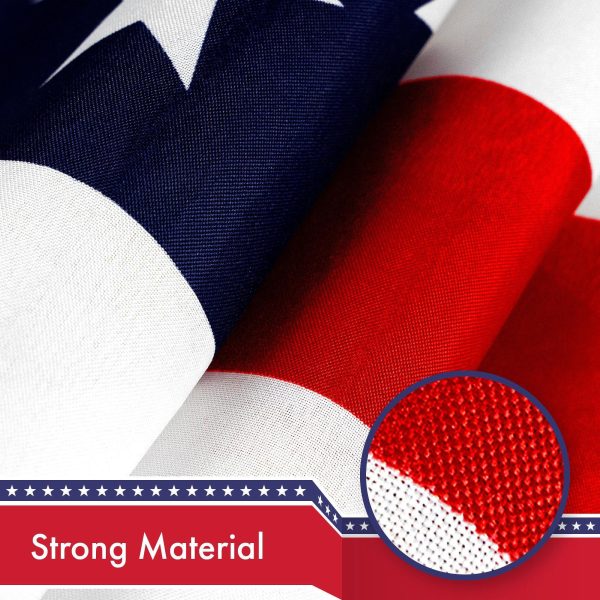 G128 5 Pack: American USA Flag | 4x6 Ft | LiteWeave Pro Series Printed 150D Polyester | Country Flag, Indoor/Outdoor, Vibrant Colors, Brass Grommets, Thicker and More Durable Than 100D 75D Polyester - Image 4