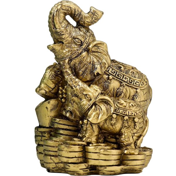 Feng Shui Elephant Decor Money Elephant Figurine Elephants Wealth Lucky Figurines Gift & Home Decor