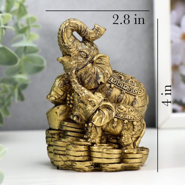 Feng Shui Elephant Decor Money Elephant Figurine Elephants Wealth Lucky Figurines Gift & Home Decor - Image 2