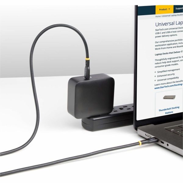 StarTech.com 3ft USB-C Charging Cable, USB-IF Certified USB C Cable, 240W PD EPR, USB 2.0 Type-C Laptop Charger Cord, TPE Jacket, M/M - Image 6
