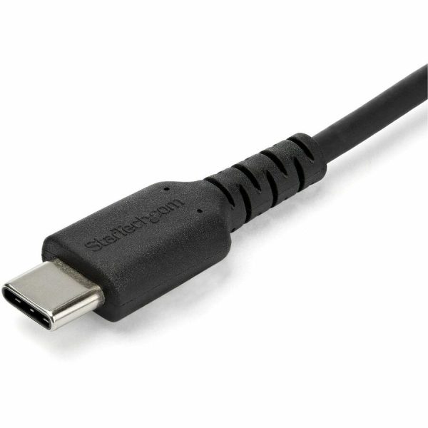 StarTech.com 2m USB A to USB C Charging Cable - Durable Fast Charge & Sync USB 2.0 to USB Type C Data Cord - Aramid Fiber M/M 3A Black - Image 3