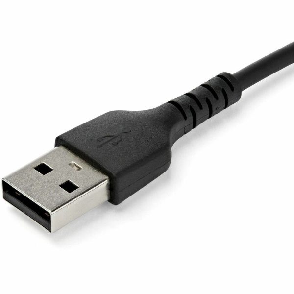 StarTech.com 2m USB A to USB C Charging Cable - Durable Fast Charge & Sync USB 2.0 to USB Type C Data Cord - Aramid Fiber M/M 3A Black - Image 4