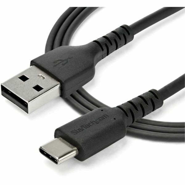 StarTech.com 2m USB A to USB C Charging Cable - Durable Fast Charge & Sync USB 2.0 to USB Type C Data Cord - Aramid Fiber M/M 3A Black - Image 5