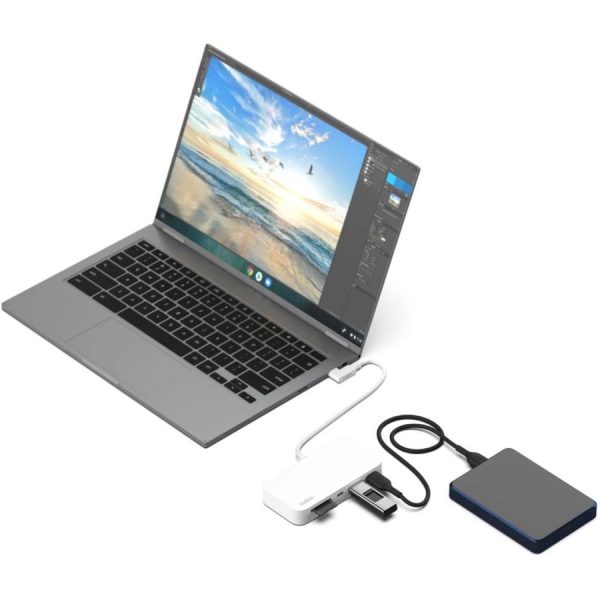 Belkin USB-C 6-in-1 Hub with Mount - USB-C Docking Station with Micro SD Card Reader - Compatible w/ MacBook, Chromebook - Image 8