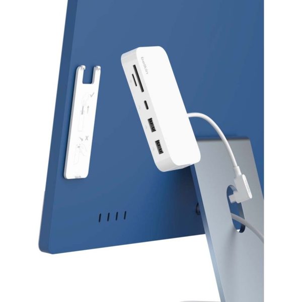 Belkin USB-C 6-in-1 Hub with Mount - USB-C Docking Station with Micro SD Card Reader - Compatible w/ MacBook, Chromebook - Image 10