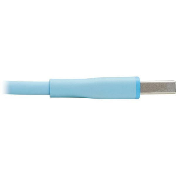 Eaton Tripp Lite Series Safe-IT USB-A to Lightning Sync/Charge Antibacterial Cable (M/M), Ultra Flexible, MFi Certified, Light Blue, 3 ft. (0.91 m) - Image 6