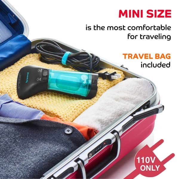 Steamer for Clothes Travel Handheld Portable Steamer for Garment and Fabric   No Spitting Safe and Little Handy   Compact Mini Clothing Steamer and Curtain with Accessories Black - Image 5