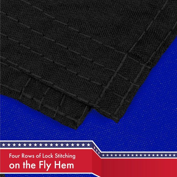 Thin Blue Line American Flag 3x5 Ft 3-Pack Printed 150D Polyester By G128 - Image 5