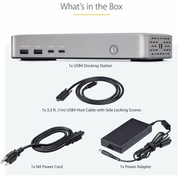 StarTech.com USB4 Docking Station, USB-C 40Gbps, up to Dual 4K 60Hz HDMI, Multi-Monitor Dock, 6-Port USB Hub, 2.5GbE, 100W Power Delivery - Image 9