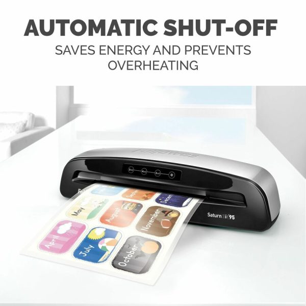Fellowes Saturn 3i 95 Thermal Laminator Machine for Home or Office with Pouch Starter Kit, 9.5 inch, Fast Warm-Up, Jam-Free Design (5735801) - Image 4