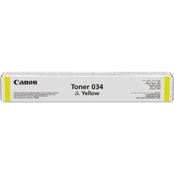 Canon 034 Original Laser Toner Cartridge - Yellow Pack - Image 2