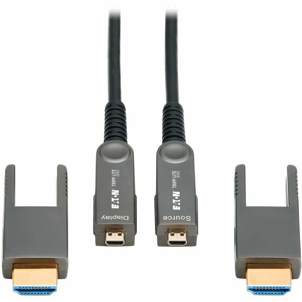 Eaton Tripp Lite Series 8K HDMI Fiber Active Optical Cable (AOC) with Detachable Connectors (M/M) - 8K UHD @ 60 Hz, HDR, HDCP 2.3, Black, 40 m (131 ft.) - Image 4