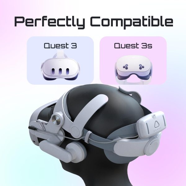 Head Strap with Two Batteries 5000 mAh and Headphones Compatible with Oculus Quest 3 3S - Image 2