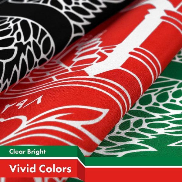 G128 5-Pack: Afghanistan Afghan Flag 3x5 FT Printed 150D Polyester - Image 3