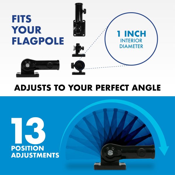 G128 Combo Pack: 6 Ft Tangle Free Aluminum Spinning Flagpole (Black) & An Appeal to Heaven Flag 3x5 Ft, ToughWeave Series Embroidered 300D Polyester | Pole with Flag Included - Image 8