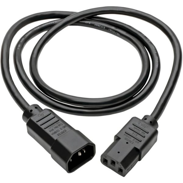 Eaton Tripp Lite Series PDU Power Cord, C13 to C14 - 10A, 250V, 18 AWG, 3 ft. (0.91 m), Black - Image 3