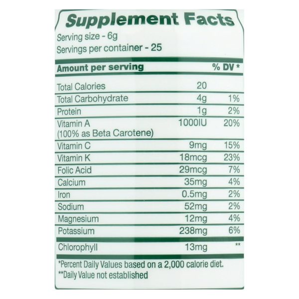 Green Foods Dr Hagiwara Green Magma Barley Grass Juice Powder - 5.3 oz - Image 2