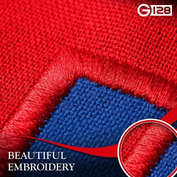G128 5 Pack: Christian Flag | 3x5 Ft | Embroidered 220GSM SPUN POLYESTER - Embroidered Stars, Sewn Stripes, Brass Grommets, Indoor/Outdoor, Vibrant Colors, Heavy Duty SPUN POLYESTER - Image 3